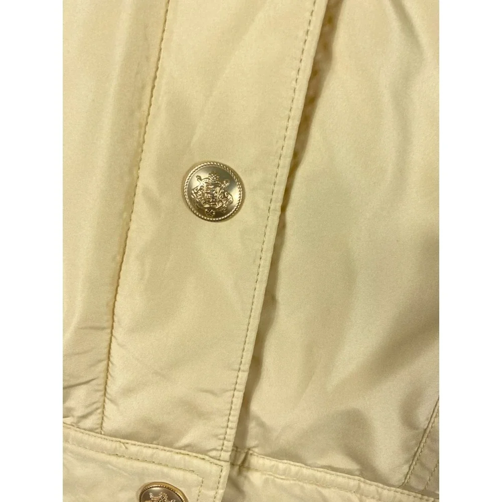 J.Crew Puffer Trucker Jacket Barn Coat L/XL Cropped Preppy CHECK SIZE